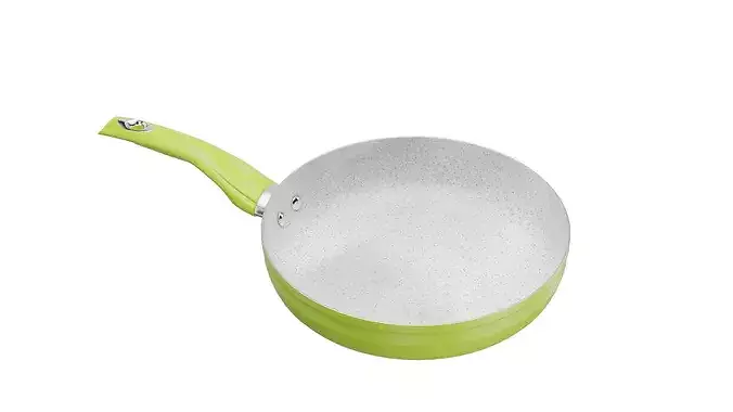 Green Frying Pan Low-poly 3D model