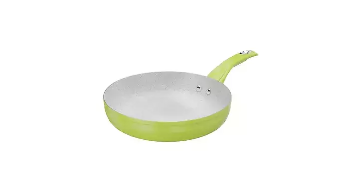 Green Frying Pan Low-poly 3D model 3