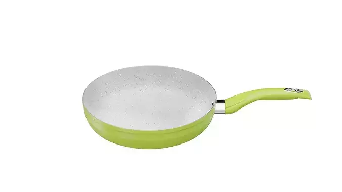 Green Frying Pan Low-poly 3D model 7
