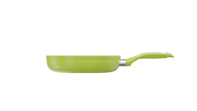 Green Frying Pan Low-poly 3D model 2