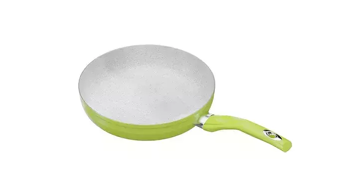 Green Frying Pan Low-poly 3D model 5