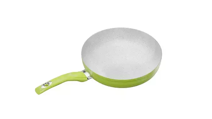 Green Frying Pan Low-poly 3D model 6
