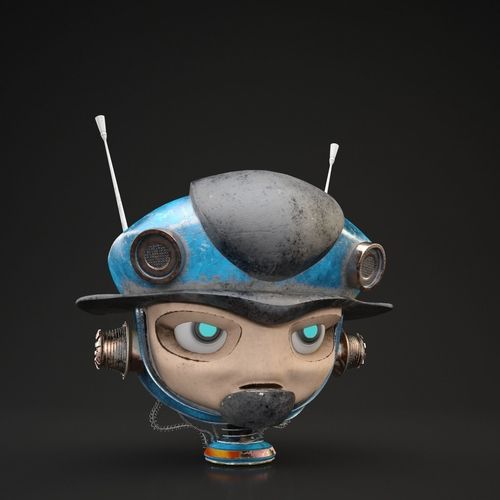 Mini Robot Head 3D model