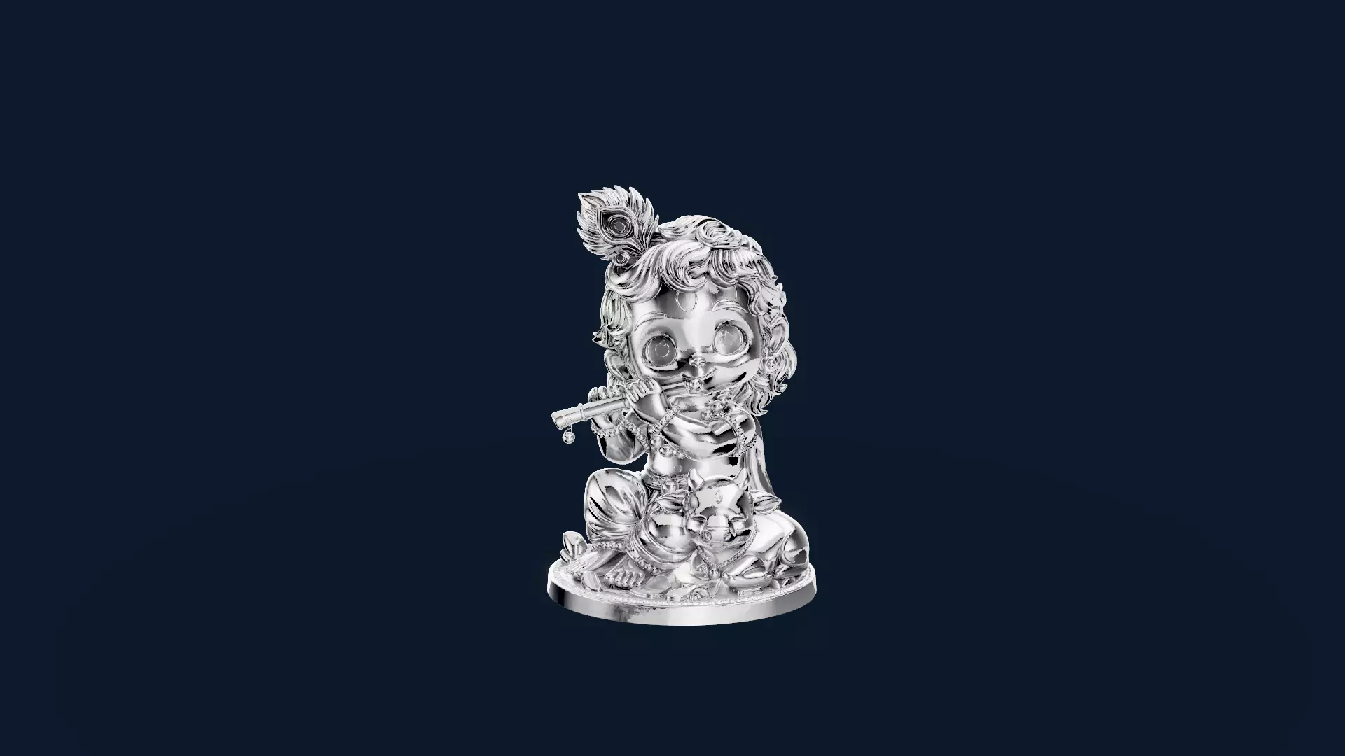 Laddu Gopal Silver Statue Free 3D print model