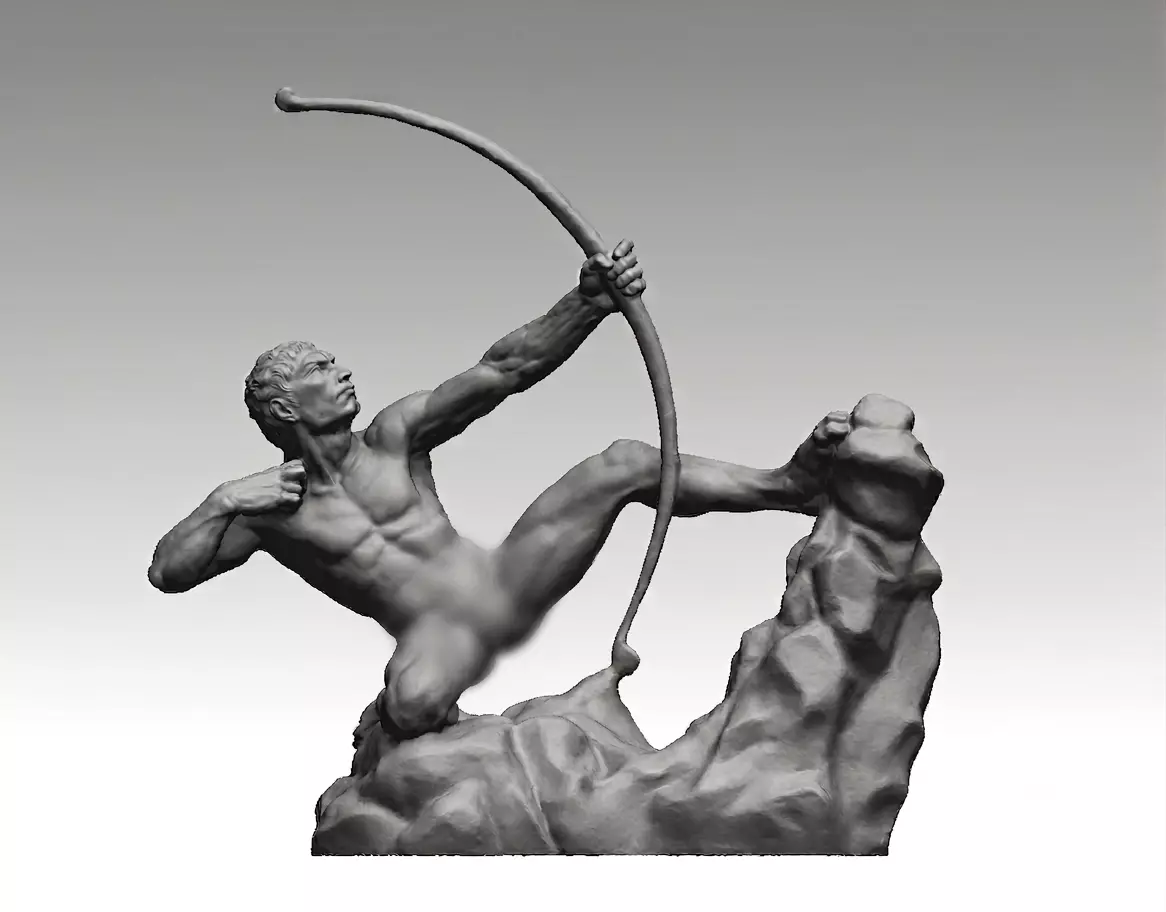 The Archer - Digital Sculpture for 3D Printing 3D print model