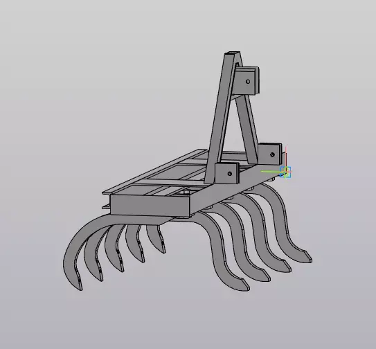 Agricultural Chisel Ripper Cultivator 3D Model 3D model