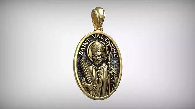 Saint Valentine Patron Saint of Love and Marriage Medallion