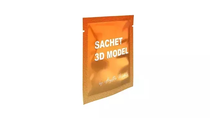 Sachet Packaging  Low-poly 3D model 7