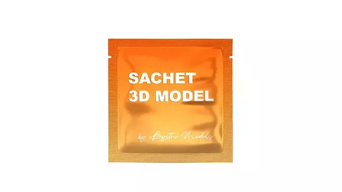 Sachet Packaging Low-poly 3D model