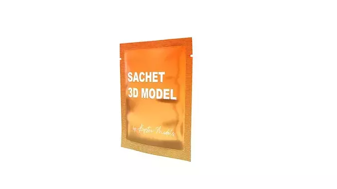 Sachet Packaging  Low-poly 3D model 5