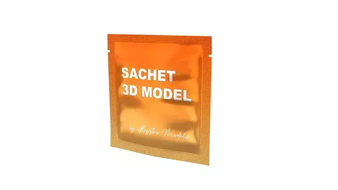 Sachet Packaging  Low-poly 3D model 4