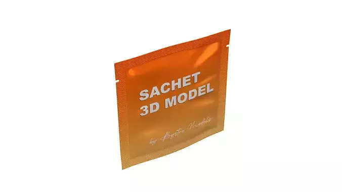 Sachet Packaging  Low-poly 3D model 6