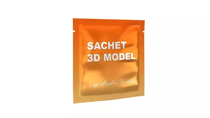 Sachet Packaging  Low-poly 3D model 2