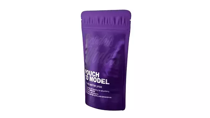 Snack Pouch Low-poly 3D model 4