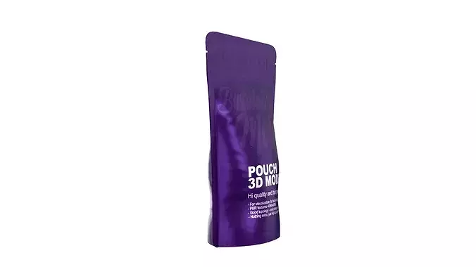 Snack Pouch Low-poly 3D model 5