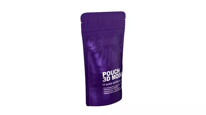 Snack Pouch Low-poly 3D model 6