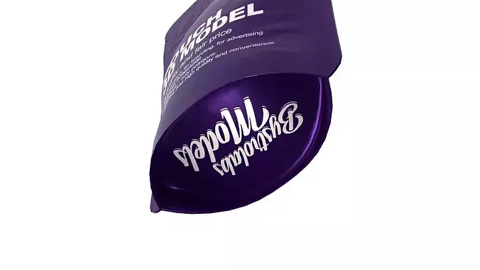 Snack Pouch Low-poly 3D model 7