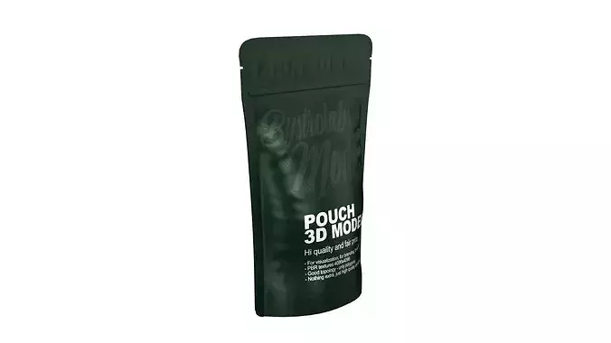 Food Pouch Bag Low-poly 3D model 6