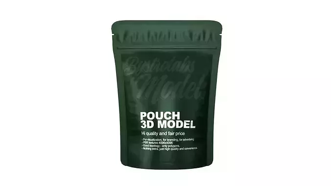 Food Pouch Bag Low-poly 3D model 2