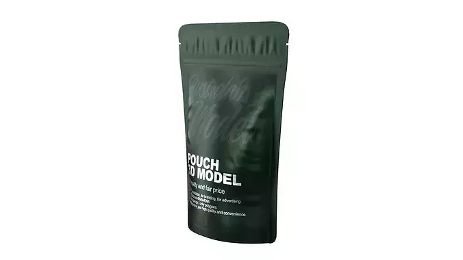 Food Pouch Bag Low-poly 3D model 4