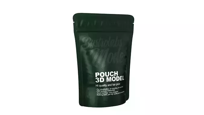 Food Pouch Bag Low-poly 3D model 3