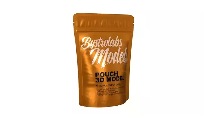Food Pouch Bag Low-poly 3D model 3