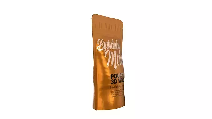 Food Pouch Bag Low-poly 3D model 5