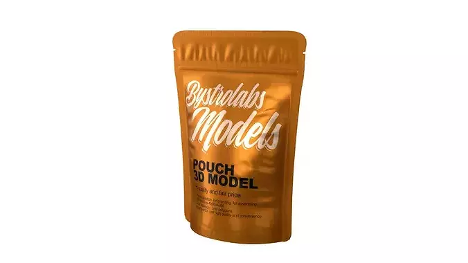 Food Pouch Bag Low-poly 3D model