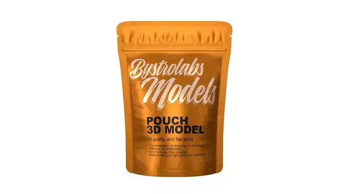 Food Pouch Bag Low-poly 3D model 2
