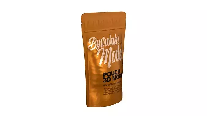 Food Pouch Bag Low-poly 3D model 6