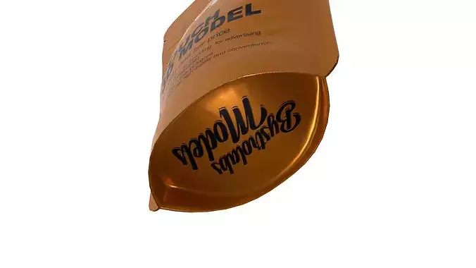 Food Pouch Bag Low-poly 3D model 7
