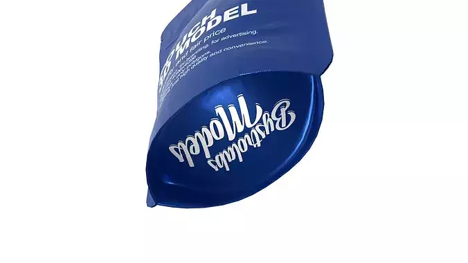 Zipper Storage Bag Low-poly 3D model 7