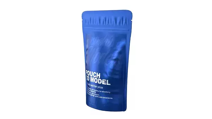 Zipper Storage Bag Low-poly 3D model 4