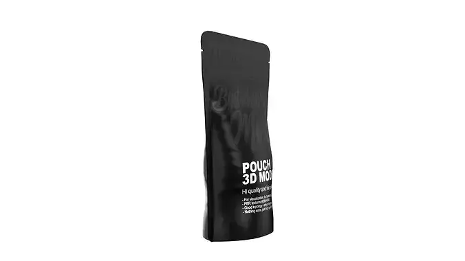 Resealable Food Pouch Bag Low-poly 3D model 5