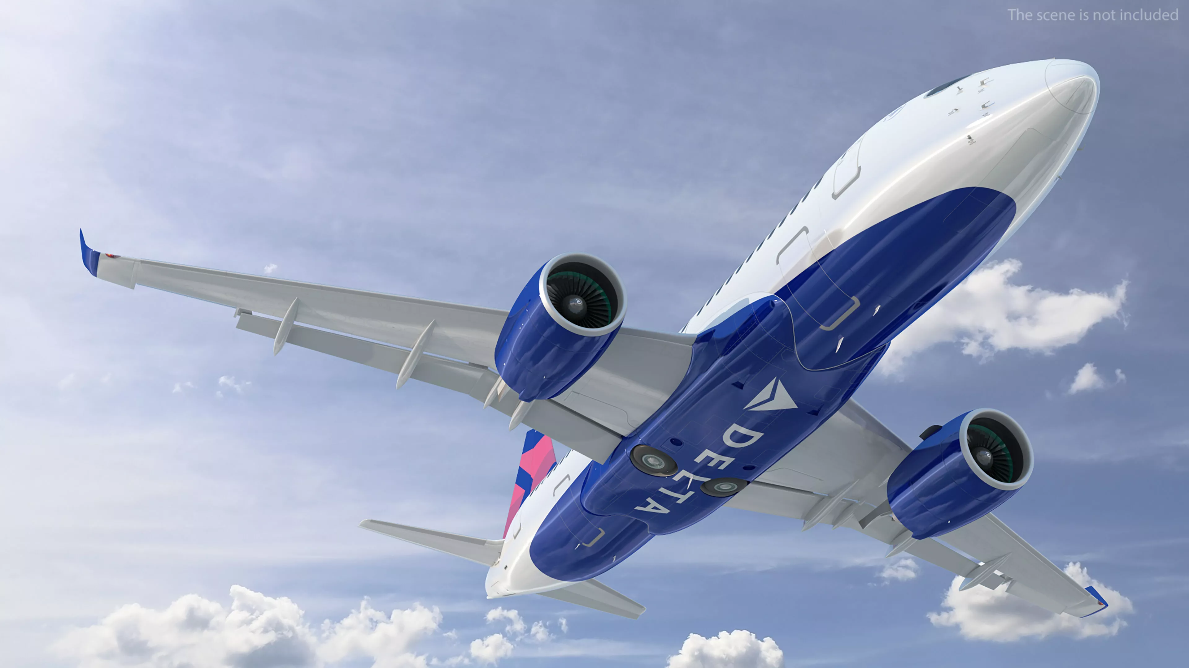 Airbus A220-100 Detailed Cabin Rigged 3D model