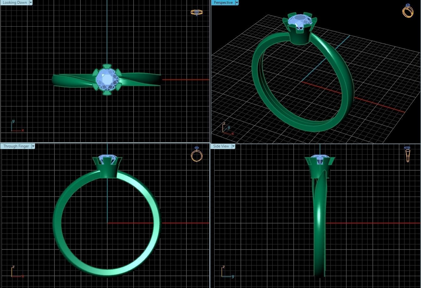Ring R0086  3D print model_2