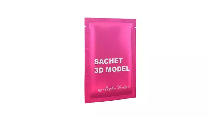 Small Sachet Low-poly 3D model 3