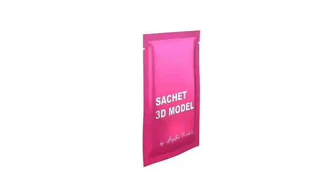 Small Sachet Low-poly 3D model 7