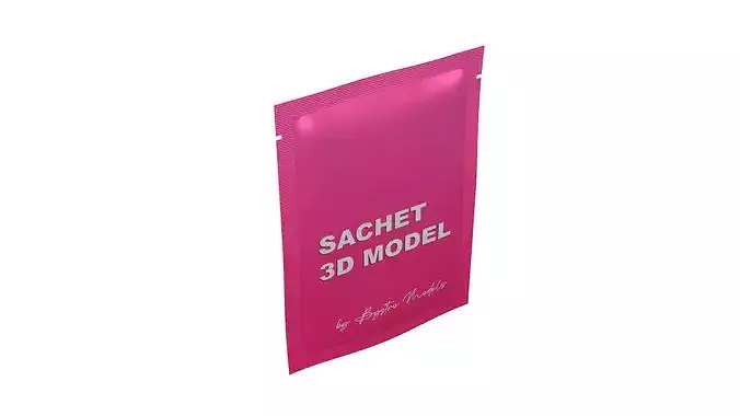 Small Sachet Low-poly 3D model 6