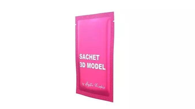 Small Sachet Low-poly 3D model 5