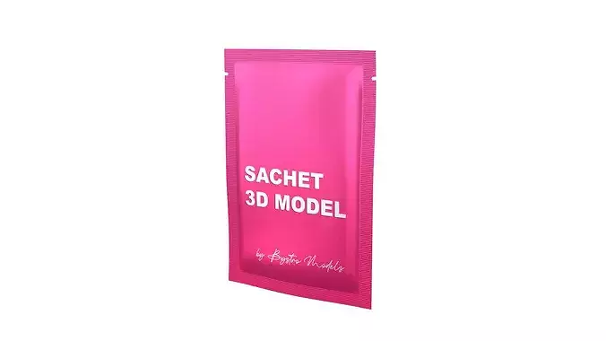 Small Sachet Low-poly 3D model 4