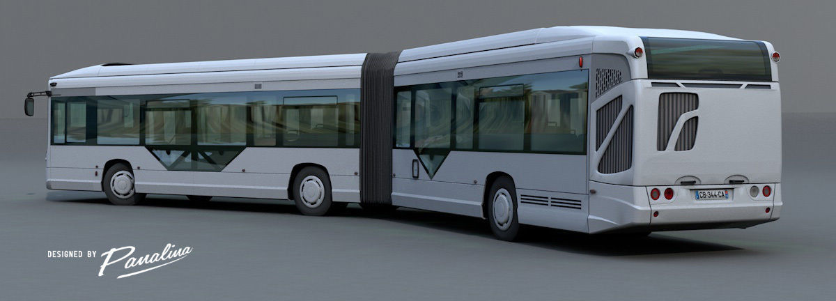 Heuillez GX427 articulated city bus 3D model_2