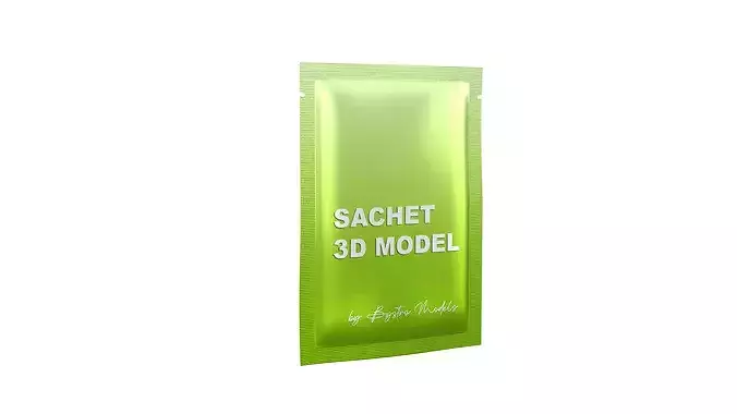 Sachet  Low-poly 3D model 2
