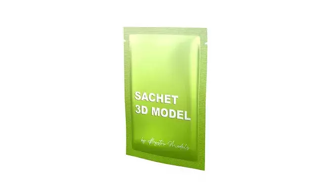 Sachet  Low-poly 3D model 4