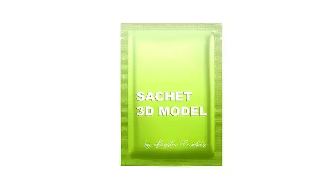 Sachet Low-poly 3D model