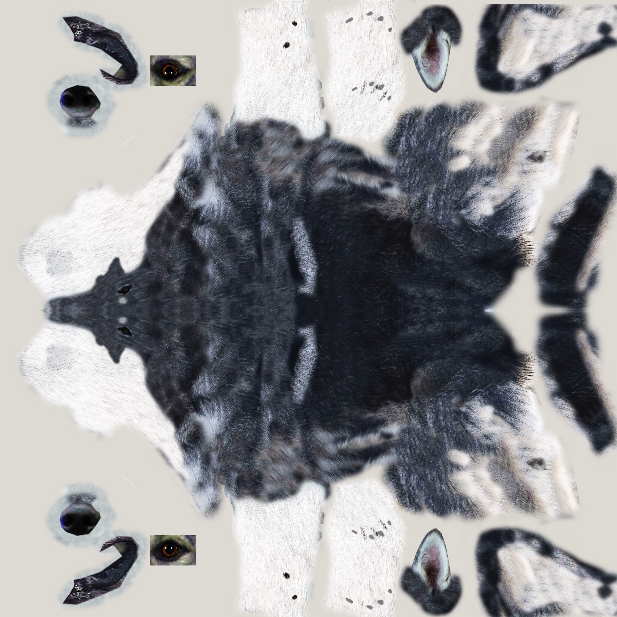 Husky animated sequences Low-poly 3D model_2