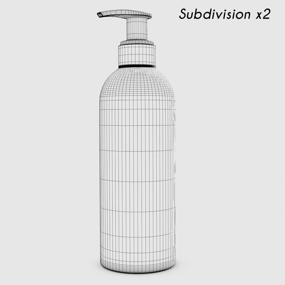 Bottle with Pump 3D model_2