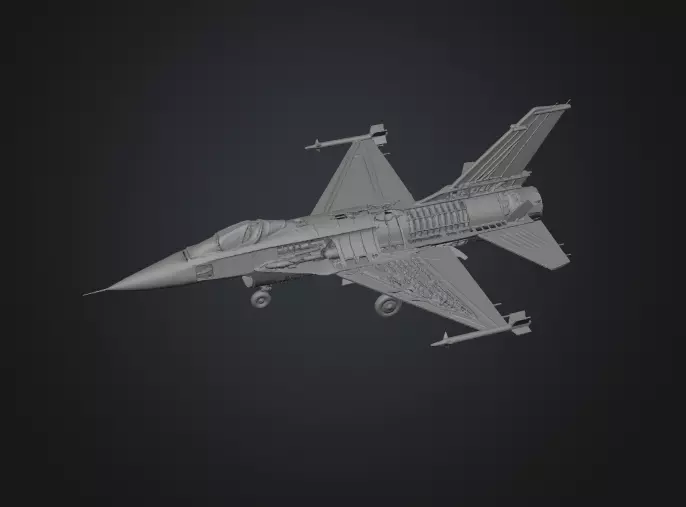 Fighter Jet Cutaway 3D print model
