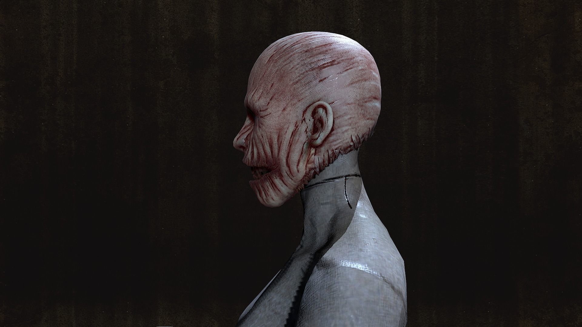 HORROR mannequin Animated Low-poly 3D model_5