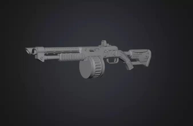 Verdant Drumfire Rifle 3D print model